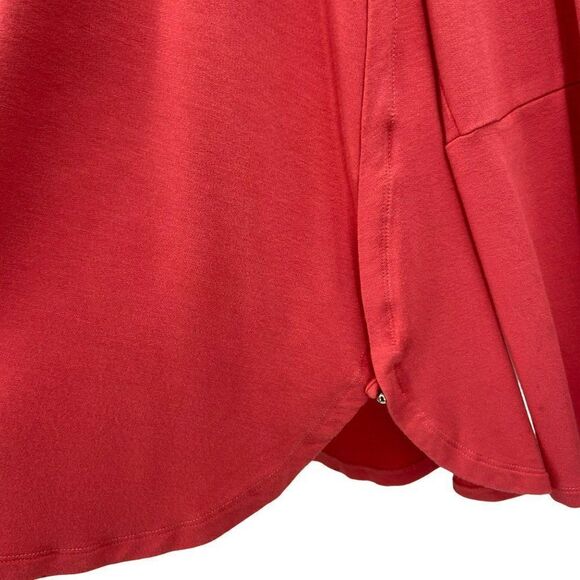 Soft Surroundings Long Sleeve Tunic With Button /Loop on Sleeves & Hem Orange 1X - Picture 6 of 10